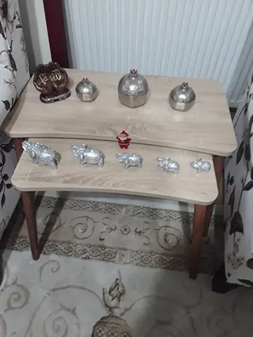Müşteri fotoğrafı: Erendiz 4lü Ahşap Ayaklı Zigon Sehpa XL Sonoma