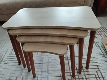 Müşteri fotoğrafı: Erendiz 4lü Ahşap Ayaklı Zigon Sehpa XL Sonoma