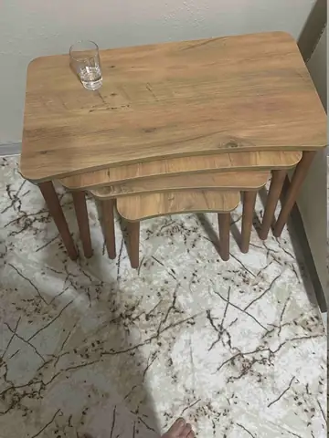 Müşteri fotoğrafı: Erendiz 4lü Ahşap Ayaklı Zigon Sehpa XL Çam