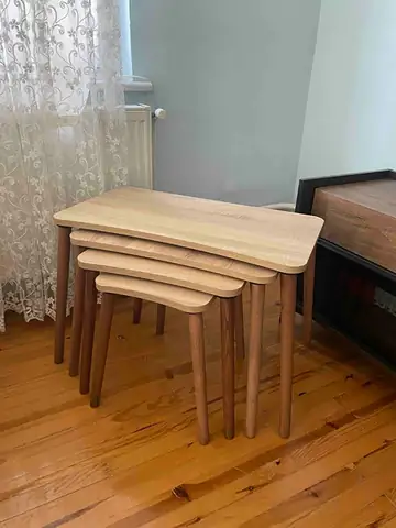 Müşteri fotoğrafı: Erendiz 4lü Ahşap Ayaklı Zigon Sehpa XL Sonoma