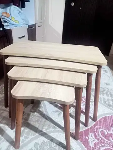 Müşteri fotoğrafı: Erendiz 4lü Ahşap Ayaklı Zigon Sehpa XL Sonoma