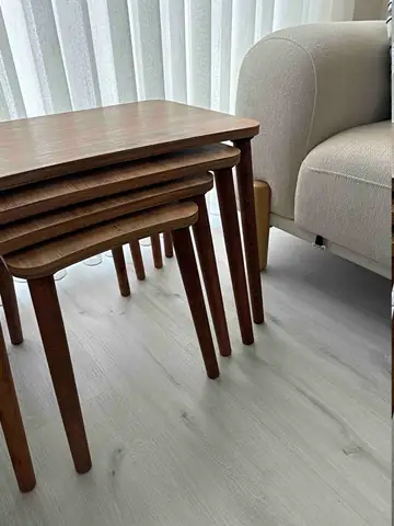 Müşteri fotoğrafı: Erendiz 4lü Ahşap Ayaklı Zigon Sehpa XL Çam
