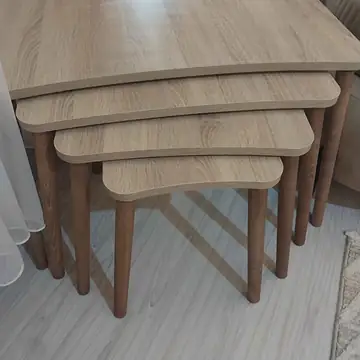 Müşteri fotoğrafı: Erendiz 4lü Ahşap Ayaklı Zigon Sehpa XL Sonoma