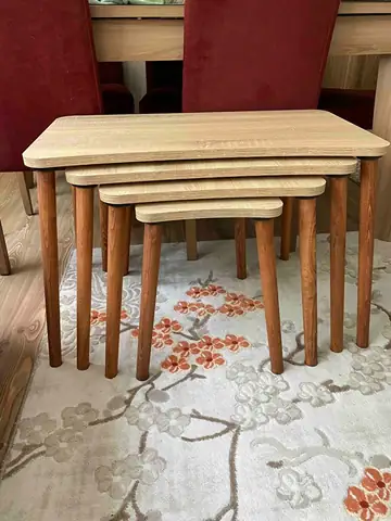 Müşteri fotoğrafı: Erendiz 4lü Ahşap Ayaklı Zigon Sehpa XL Sonoma