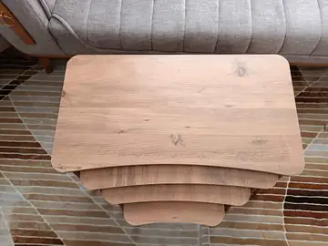 Müşteri fotoğrafı: Erendiz 4lü Ahşap Ayaklı Zigon Sehpa XL Çam