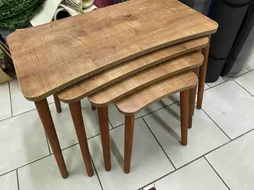 Müşteri fotoğrafı: Erendiz 4lü Ahşap Ayaklı Zigon Sehpa XL Ceviz