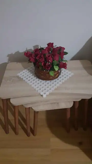 Müşteri fotoğrafı: Erendiz 4lü Ahşap Ayaklı Zigon Sehpa XL Sonoma