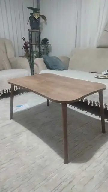 Müşteri fotoğrafı: Erendiz 5li Ahşap Ayaklı Zigon ve Orta Sehpa Seti XL Ceviz
