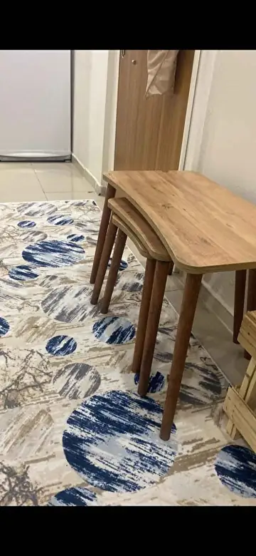 Müşteri fotoğrafı: Erendiz 4lü Ahşap Ayaklı Zigon Sehpa XL Çam