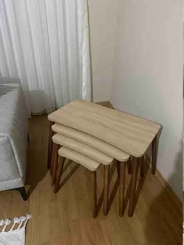 Müşteri fotoğrafı: Erendiz 4lü Ahşap Ayaklı Zigon Sehpa XL Sonoma