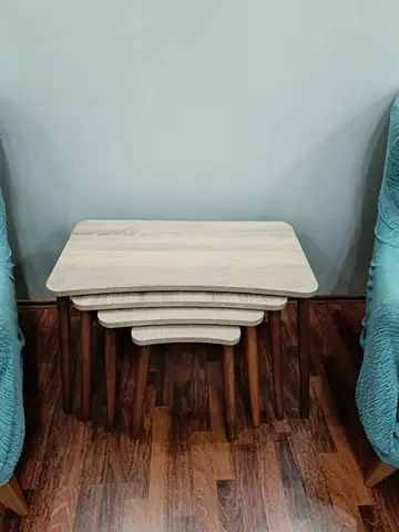 Müşteri fotoğrafı: Erendiz 4lü Ahşap Ayaklı Zigon Sehpa XL Sonoma