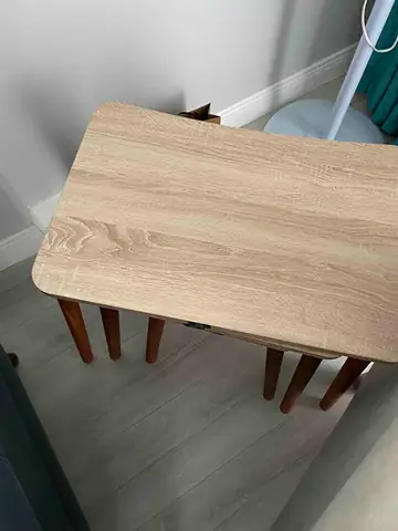 Müşteri fotoğrafı: Erendiz 4lü Ahşap Ayaklı Zigon Sehpa XL Sonoma