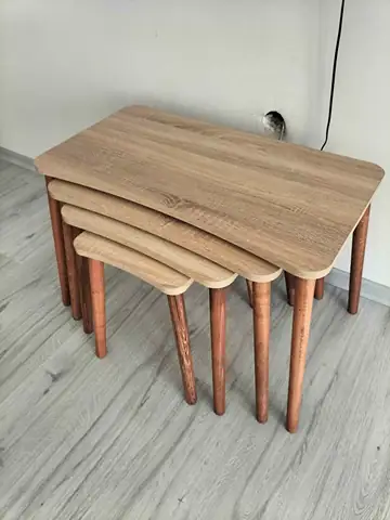 Müşteri fotoğrafı: Erendiz 4lü Ahşap Ayaklı Zigon Sehpa XL Sonoma