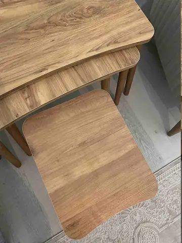 Müşteri fotoğrafı: Erendiz 4lü Ahşap Ayaklı Zigon Sehpa XL Çam