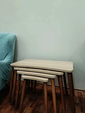 Müşteri fotoğrafı: Erendiz 4lü Ahşap Ayaklı Zigon Sehpa XL Sonoma