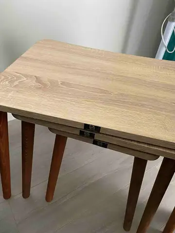 Müşteri fotoğrafı: Erendiz 4lü Ahşap Ayaklı Zigon Sehpa XL Sonoma