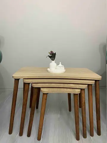 Müşteri fotoğrafı: Erendiz 4lü Ahşap Ayaklı Zigon Sehpa XL Sonoma