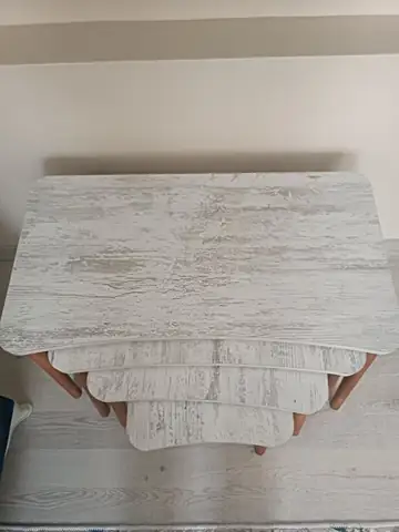 Müşteri fotoğrafı: Erendiz 4lü Ahşap Ayaklı Zigon Sehpa XL Kristal
