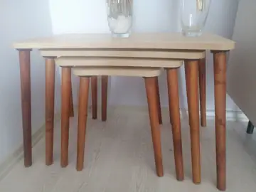 Müşteri fotoğrafı: Erendiz 4lü Ahşap Ayaklı Zigon Sehpa XL Sonoma