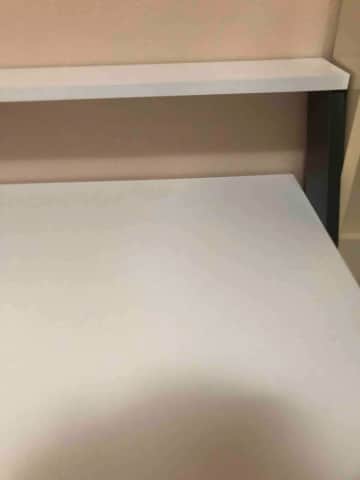 Müşteri fotoğrafı: X Ayaklı Raflı Ders Çalışma Masası 50x90 cm Beyaz
