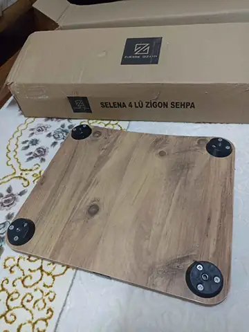 Müşteri fotoğrafı: Erendiz 4lü Ahşap Ayaklı Zigon Sehpa XL Çam
