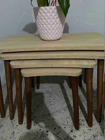 Müşteri fotoğrafı: Erendiz 4lü Ahşap Ayaklı Zigon Sehpa XL Sonoma