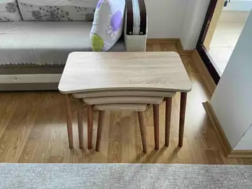 Müşteri fotoğrafı: Erendiz 4lü Ahşap Ayaklı Zigon Sehpa XL Sonoma
