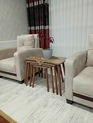 Müşteri fotoğrafı: Erendiz 4lü Ahşap Ayaklı Zigon Sehpa XL Ceviz