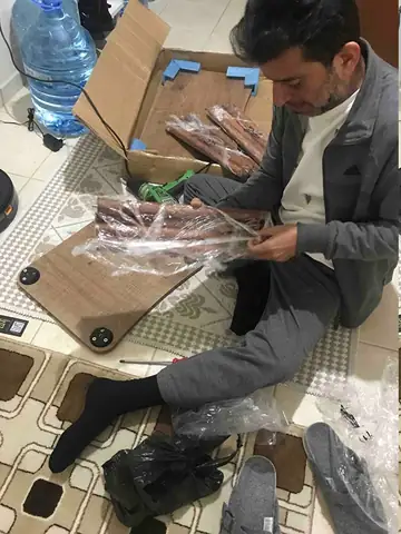 Müşteri fotoğrafı: Erendiz 4lü Ahşap Ayaklı Zigon Sehpa XL Ceviz