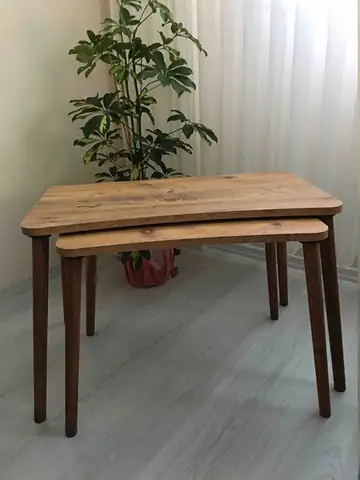 Müşteri fotoğrafı: Erendiz 4lü Ahşap Ayaklı Zigon Sehpa XL Çam
