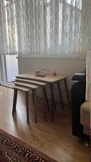 Müşteri fotoğrafı: Erendiz 4lü Ahşap Ayaklı Zigon Sehpa XL Sonoma