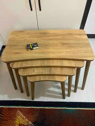 Müşteri fotoğrafı: Erendiz 4lü Ahşap Ayaklı Zigon Sehpa XL Çam