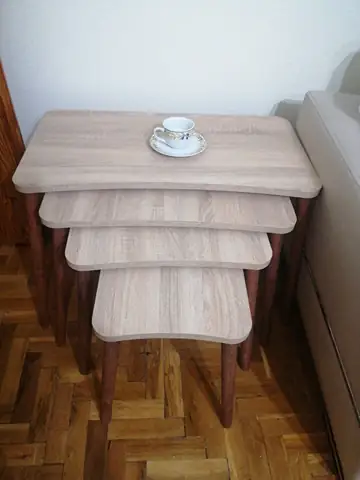 Müşteri fotoğrafı: Erendiz 4lü Ahşap Ayaklı Zigon Sehpa XL Sonoma