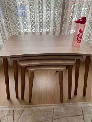 Müşteri fotoğrafı: Erendiz 4lü Ahşap Ayaklı Zigon Sehpa XL Sonoma