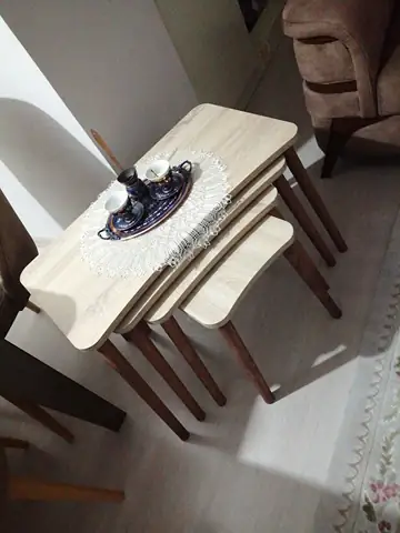 Müşteri fotoğrafı: Erendiz 4lü Ahşap Ayaklı Zigon Sehpa XL Sonoma