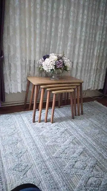 Müşteri fotoğrafı: Erendiz 4lü Ahşap Ayaklı Zigon Sehpa XL Çam