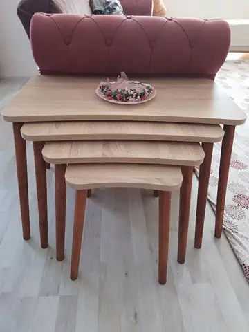 Müşteri fotoğrafı: Erendiz 4lü Ahşap Ayaklı Zigon Sehpa XL Sonoma