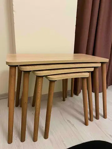 Müşteri fotoğrafı: Erendiz 4lü Ahşap Ayaklı Zigon Sehpa XL Sonoma