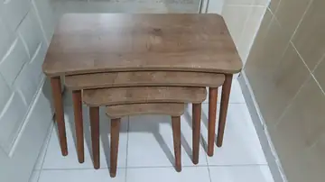 Müşteri fotoğrafı: Erendiz 4lü Ahşap Ayaklı Zigon Sehpa XL Ceviz