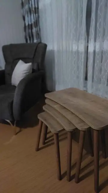 Müşteri fotoğrafı: Erendiz 4lü Ahşap Ayaklı Zigon Sehpa XL Ceviz