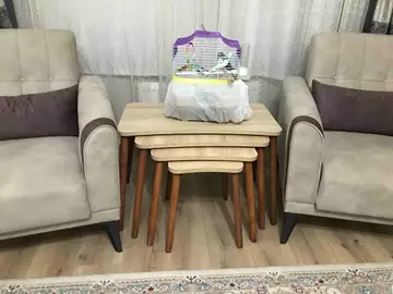 Müşteri fotoğrafı: Erendiz 4lü Ahşap Ayaklı Zigon Sehpa XL Sonoma