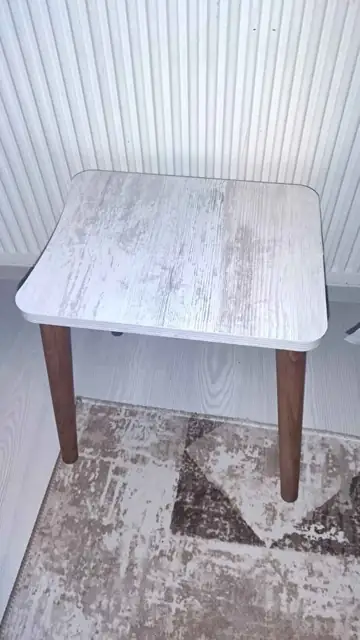 Müşteri fotoğrafı: Erendiz 4lü Ahşap Ayaklı Zigon Sehpa XL Kristal