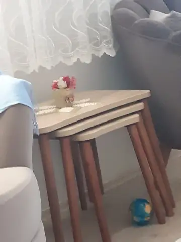 Müşteri fotoğrafı: Erendiz 4lü Ahşap Ayaklı Zigon Sehpa XL Sonoma