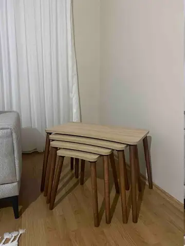 Müşteri fotoğrafı: Erendiz 4lü Ahşap Ayaklı Zigon Sehpa XL Sonoma