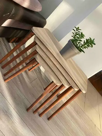 Müşteri fotoğrafı: Erendiz 4lü Ahşap Ayaklı Zigon Sehpa XL Sonoma