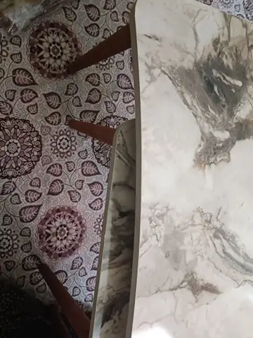 Müşteri fotoğrafı: Erendiz 4lü Ahşap Ayaklı Zigon Sehpa XL Beyaz Mermer