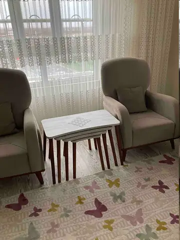 Müşteri fotoğrafı: Erendiz 4lü Ahşap Ayaklı Zigon Sehpa XL Kristal