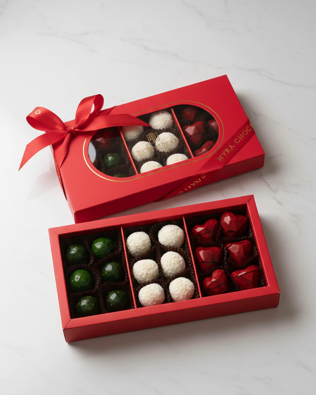 3 Çeşitli Çilek, Limon, Hindistan Cevizi Dolgulu Yeni Yıl Özel Mix Çikolata 190 gr