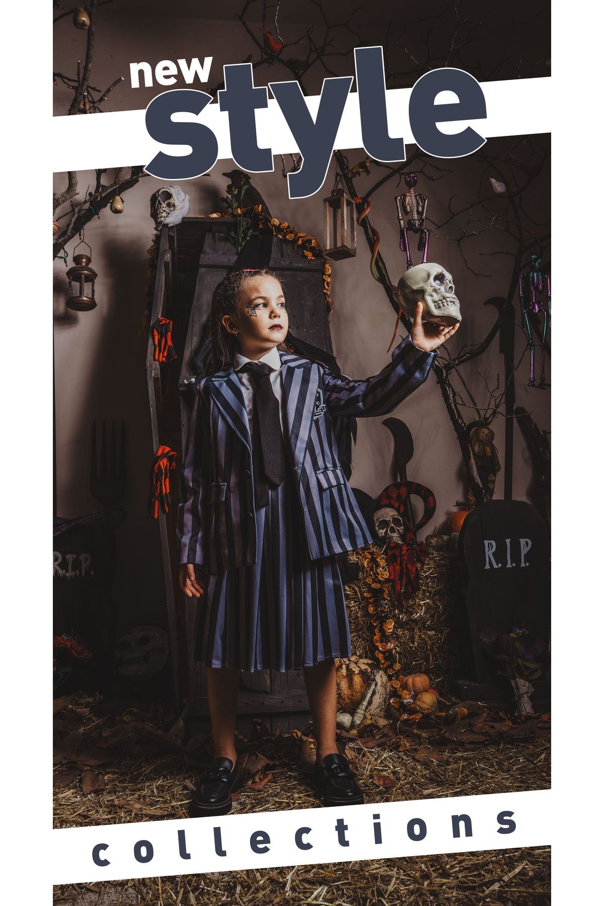 Wednesday Addams Ceket Kostüm Cosplay Kız Çocuk