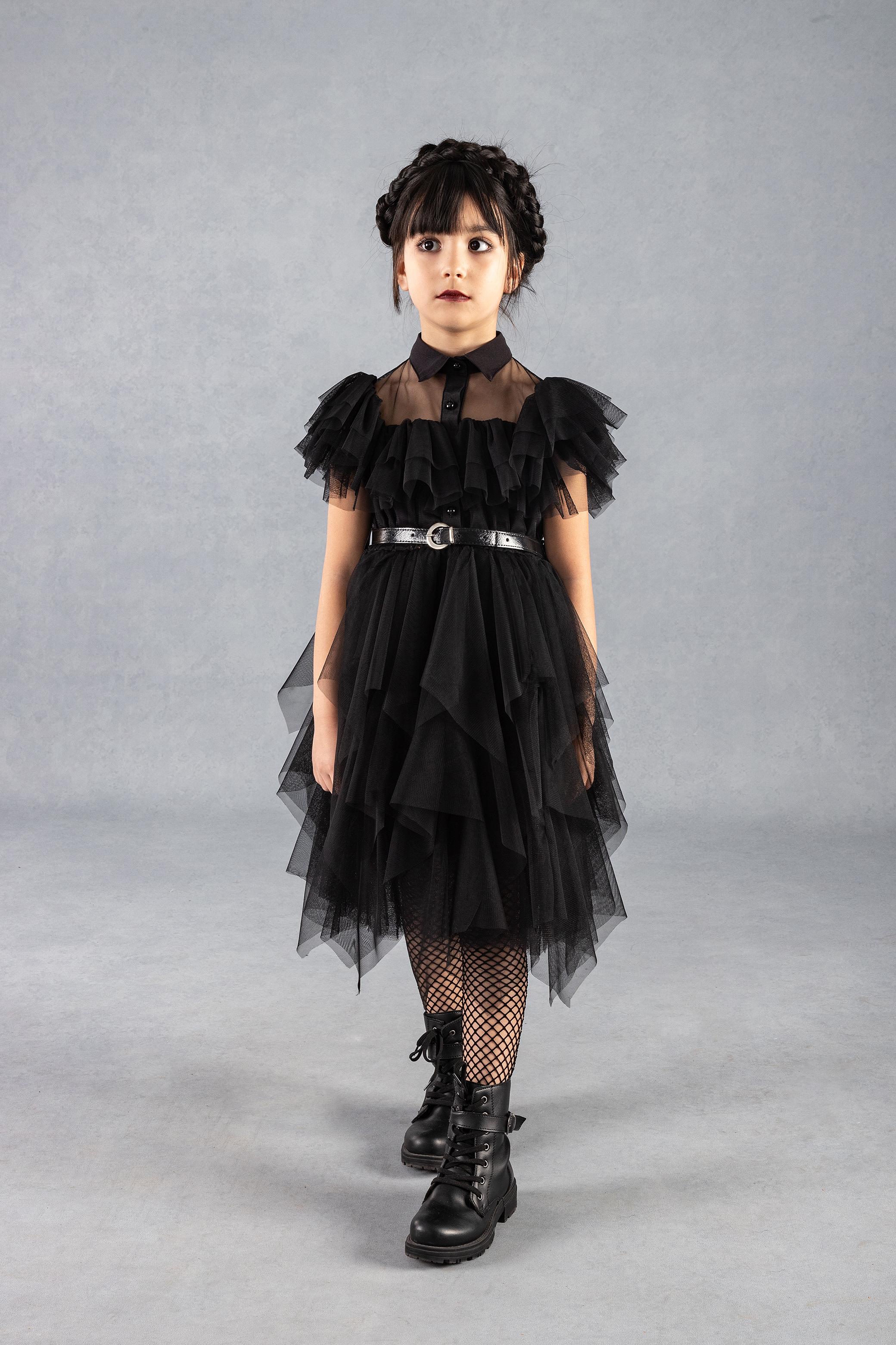 Wednesday Cosplay, Tül Elbise (6-12 YAŞ)